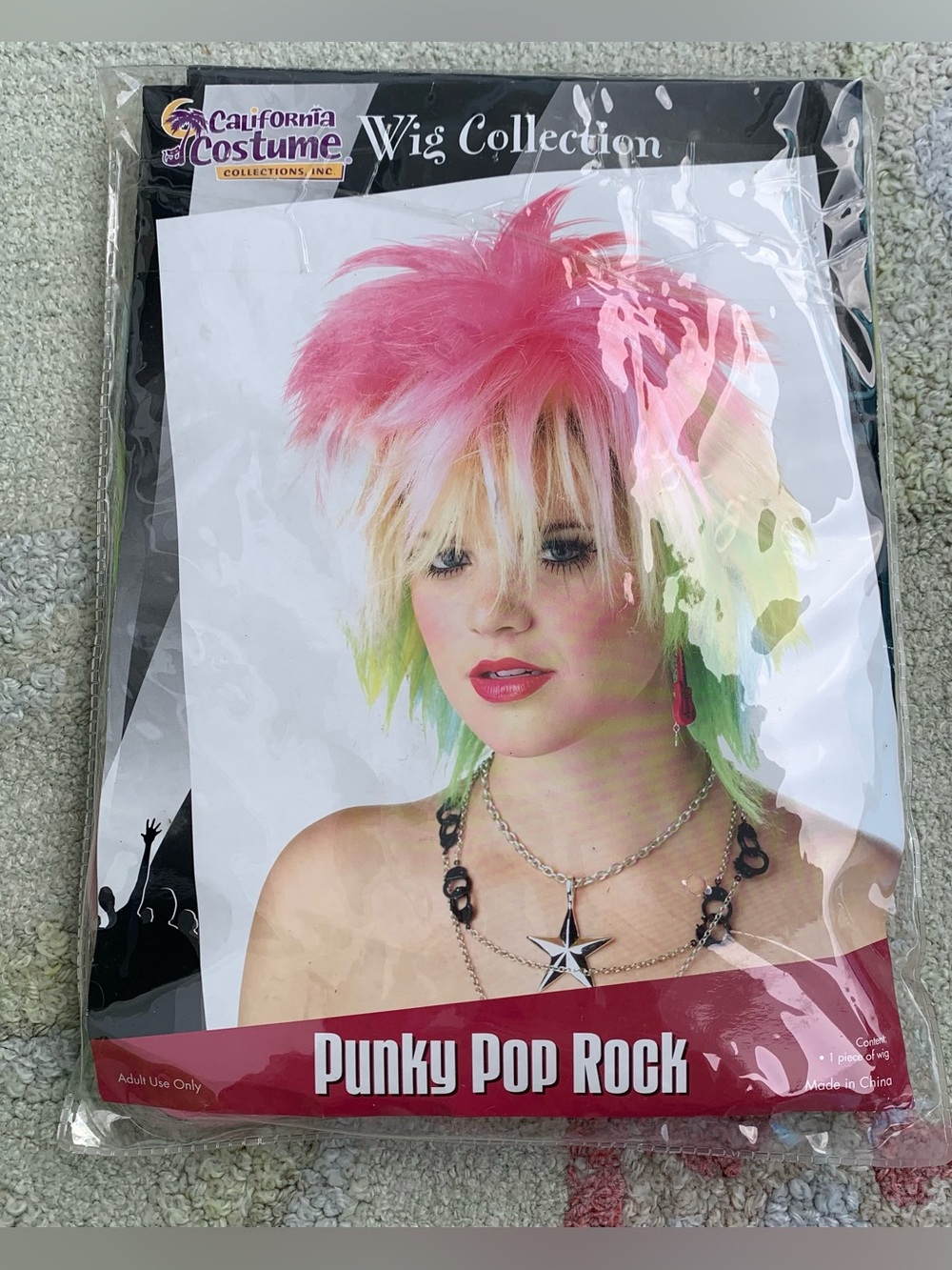 California Costume Collection Punky Pop Rock adult costume wig